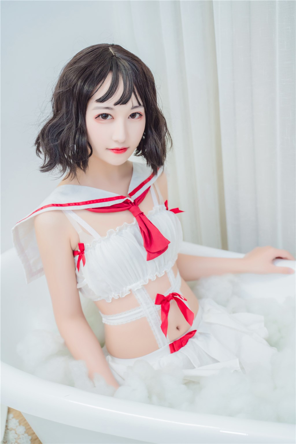 红白水手裙